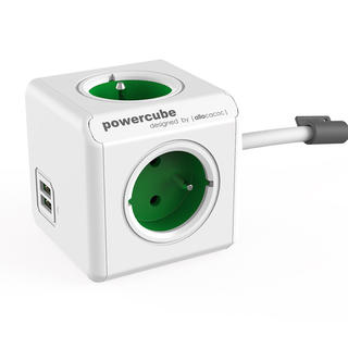 Rozbočovač PowerCube Extended USB zelený 1