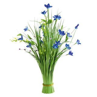Okrasná tráva zväzok modré kvety 70 cm 1