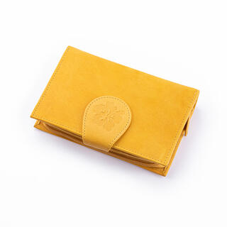 Dámska kožená peňaženka KVET žltá