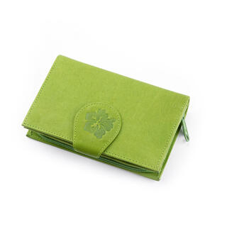 Dámska kožená peňaženka KVET zelená