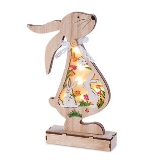 Veľkonočný dekoračný zajac s LED 31 x 22 cm 1
