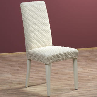 Multielastické poťahy Rebeca smotanové, stoličky s operadlom 2 ks 40 x 40 x 60 cm