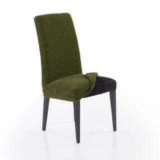 Super strečové poťahy NIAGARA zelená, stoličky s operadlom 2 ks (40 x 40 x 55  cm) 1