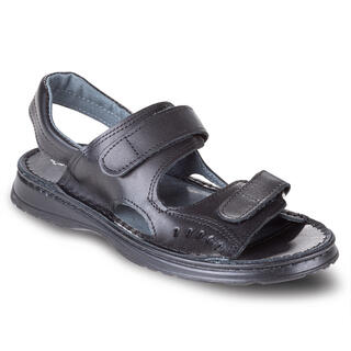 Pánske kožené sandále čierne 1
