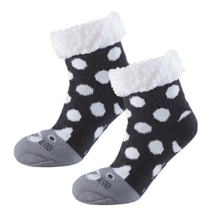 Detské zimné ponožky na spanie MAČKA