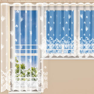 Hotová žakárová záclona AURÉLIE - balkónový komplet