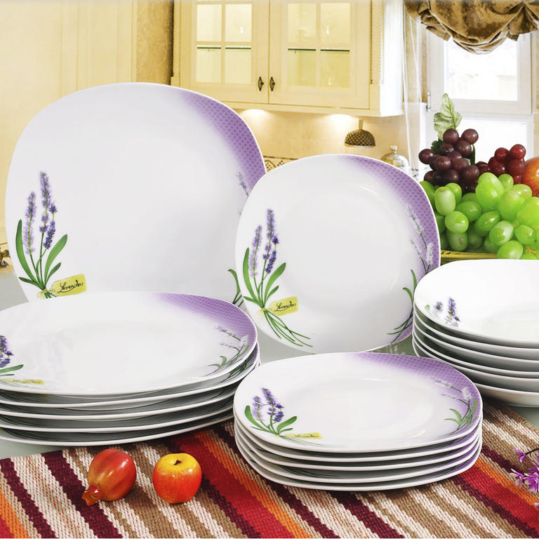 Banquet porcelánová sada tanierov LEVANDUĽA 18 ks 1