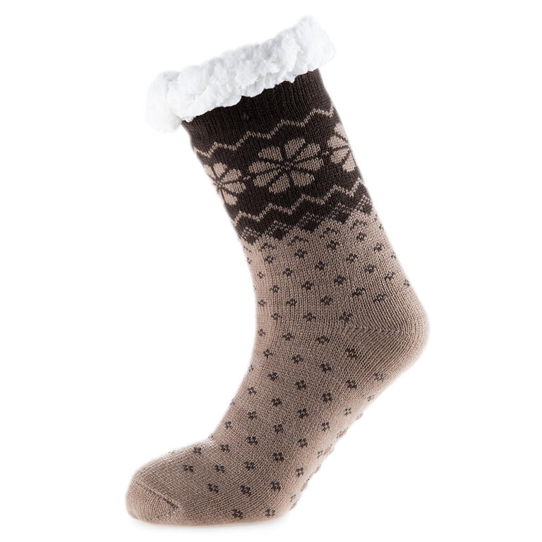 Hrejivé ponožky na spanie hnedé 1