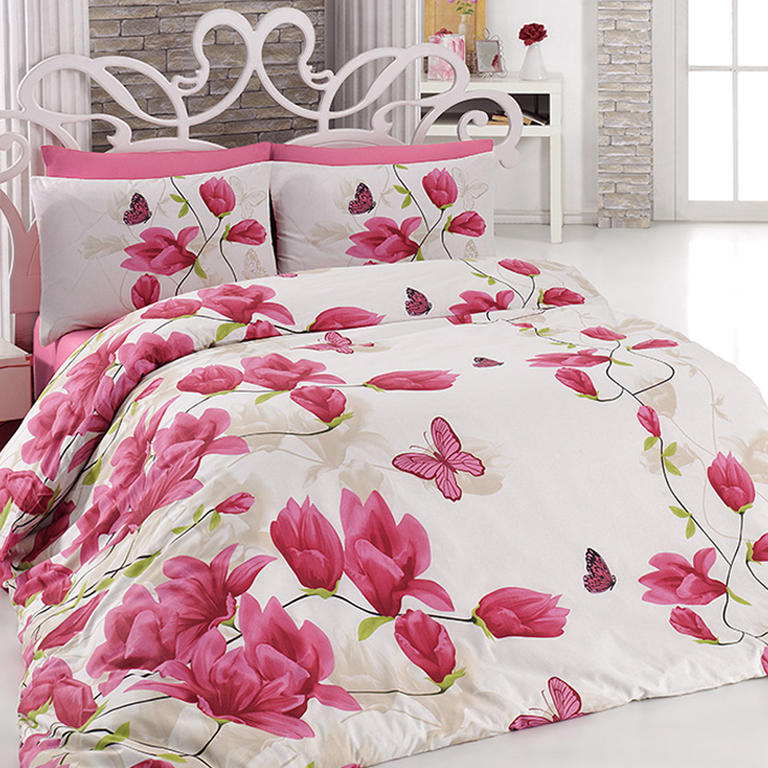 Bavlnené posteľné obliečky Alize Pink ružové, štandardná dĺžka 1