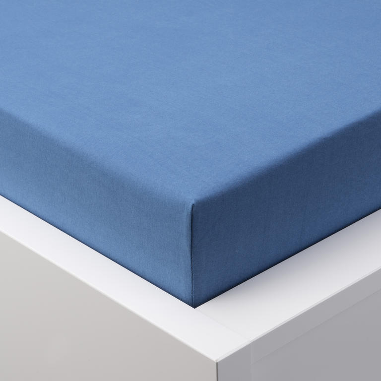 Napínacia plachta na posteľ jersey EXCLUSIVE kráľovsky modrá, jednolôžko 2 ks 1