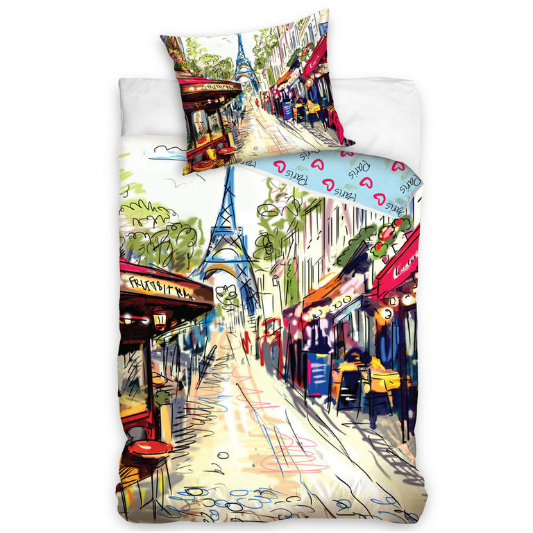 Bavlnené posteľné obliečky Paris Café Rue 1
