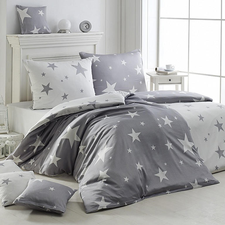 Bavlnené posteľné obliečky Matějovský NEW STAR šedé, predĺžená dĺžka 1