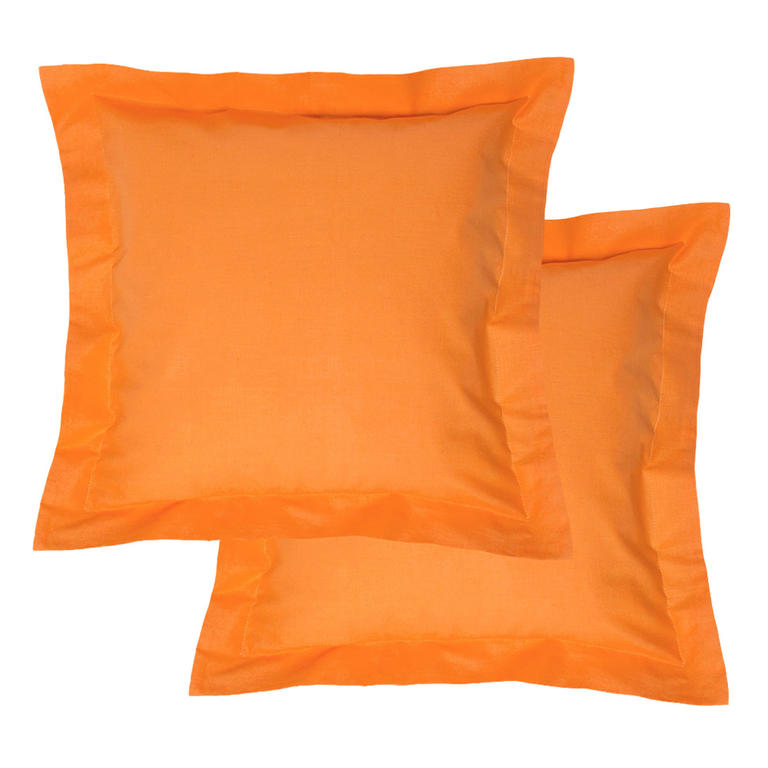 Bavlnené obliečky na vankúšiky s lemom, oranžové 2 ks 1