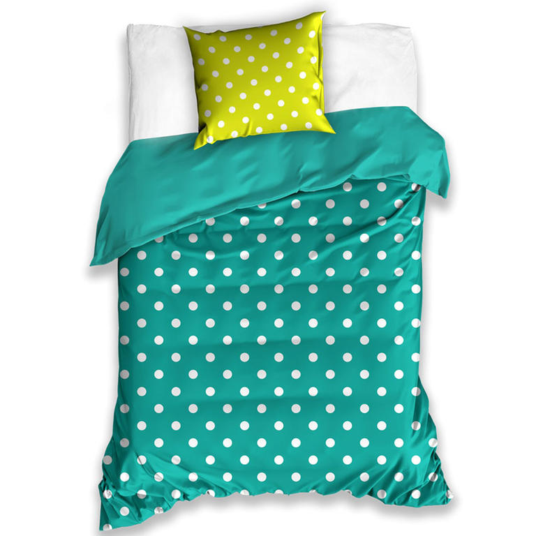 Bavlnené posteľné obliečky Spot Zelené 1
