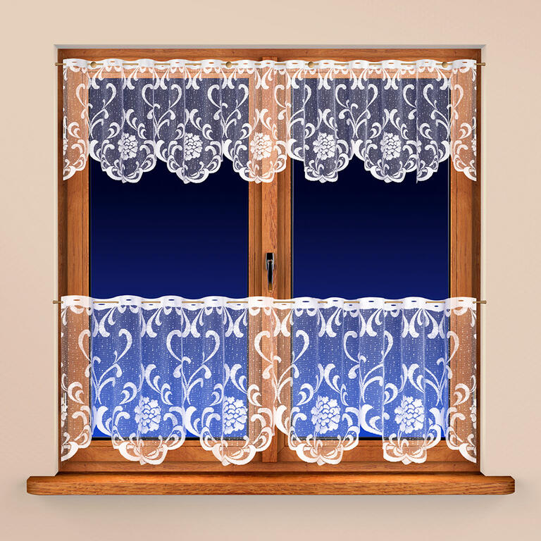Vitrážková záclona NINA, 40 x 300 + 60 x 300 cm 1