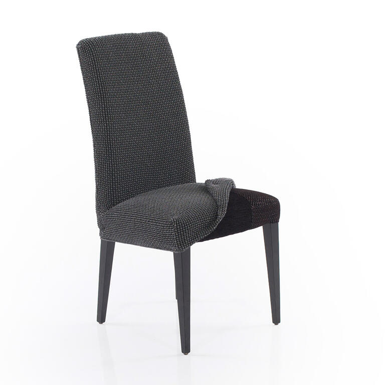Super strečové poťahy NIAGARA antracitová, stoličky s operadlom 2 ks (40 x 40 x 55  cm) 1