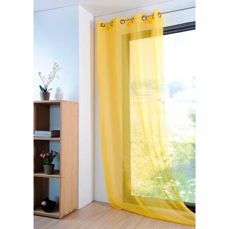 Farebná záclona MONNA žltá 135 x 260 cm, 1 ks 1