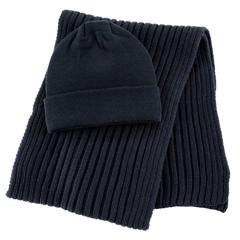 Pánsky set čiapky a šálu čierna 1