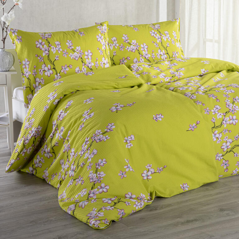 Krepové posteľné obliečky SAKURA, štandardná dĺžka 1