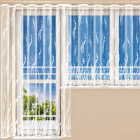 Hotová žakárová záclona NAOMI - balkónový komplet 1