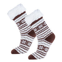 Ponožky na spanie BERIT hnedé 2