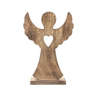 Drevený anjel MANGO SRDCE, 36,5 cm 3