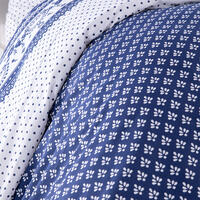 Bavlnené renforcé posteľné obliečky FOLKLORIKA modrá 4